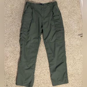 5.11 Tactical Series Pants Green Cargo Style- size 38x34